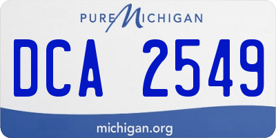MI license plate DCA2549