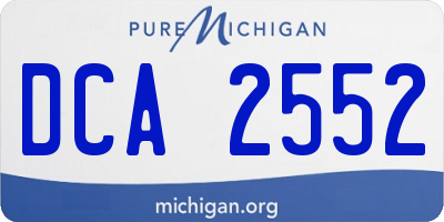 MI license plate DCA2552