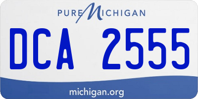 MI license plate DCA2555