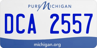 MI license plate DCA2557