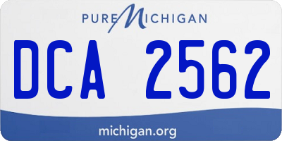 MI license plate DCA2562