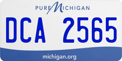 MI license plate DCA2565