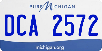 MI license plate DCA2572