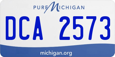 MI license plate DCA2573