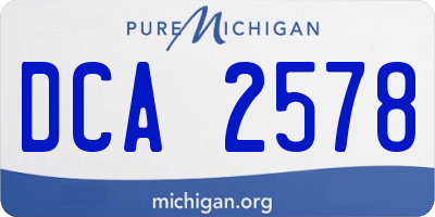 MI license plate DCA2578