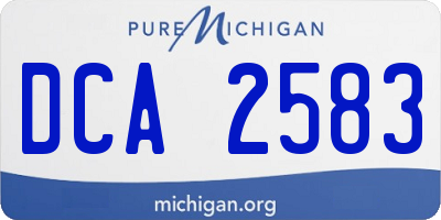 MI license plate DCA2583
