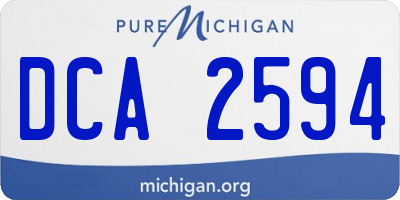 MI license plate DCA2594