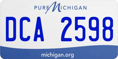 MI license plate DCA2598