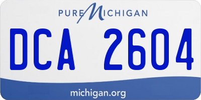 MI license plate DCA2604