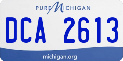 MI license plate DCA2613