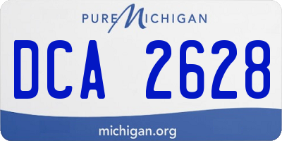 MI license plate DCA2628