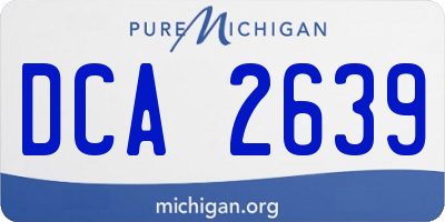 MI license plate DCA2639