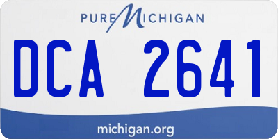 MI license plate DCA2641