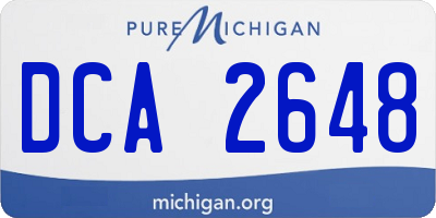 MI license plate DCA2648