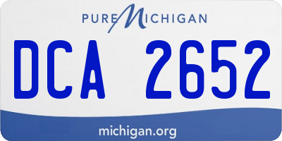 MI license plate DCA2652