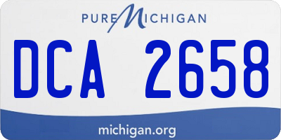 MI license plate DCA2658