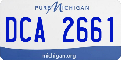 MI license plate DCA2661