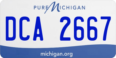 MI license plate DCA2667