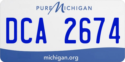 MI license plate DCA2674