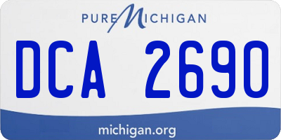 MI license plate DCA2690