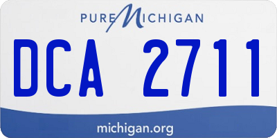 MI license plate DCA2711