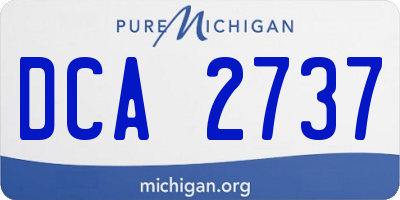 MI license plate DCA2737