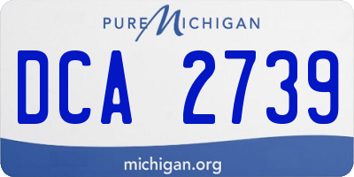 MI license plate DCA2739