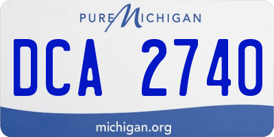 MI license plate DCA2740