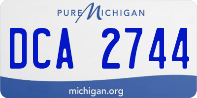 MI license plate DCA2744