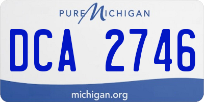 MI license plate DCA2746