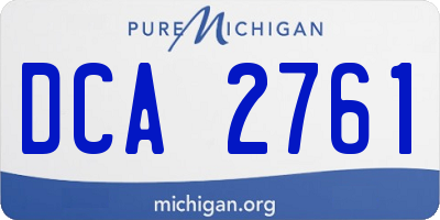 MI license plate DCA2761