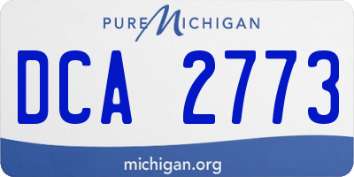 MI license plate DCA2773