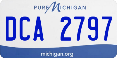MI license plate DCA2797