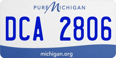 MI license plate DCA2806