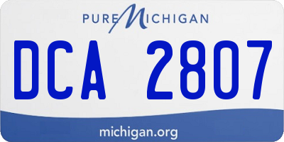 MI license plate DCA2807