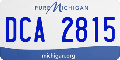 MI license plate DCA2815