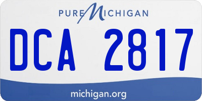 MI license plate DCA2817