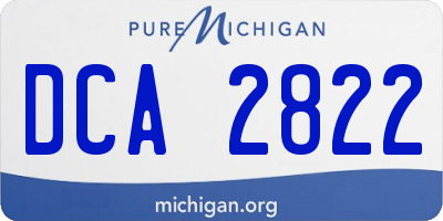 MI license plate DCA2822