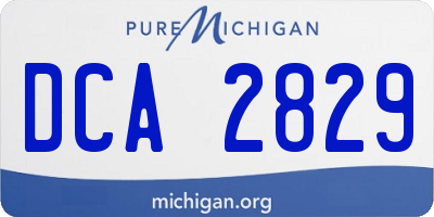 MI license plate DCA2829