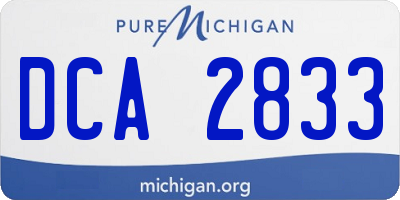 MI license plate DCA2833
