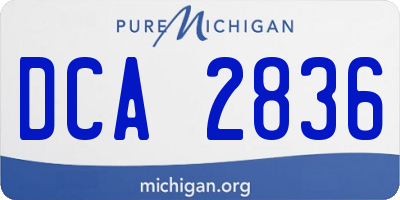 MI license plate DCA2836