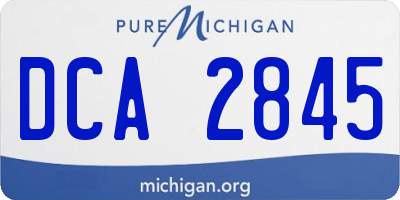MI license plate DCA2845