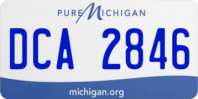 MI license plate DCA2846