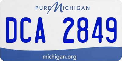 MI license plate DCA2849