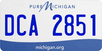 MI license plate DCA2851