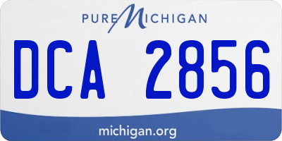 MI license plate DCA2856