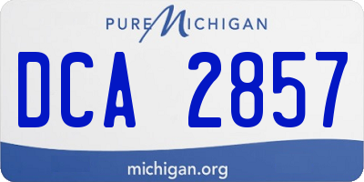 MI license plate DCA2857