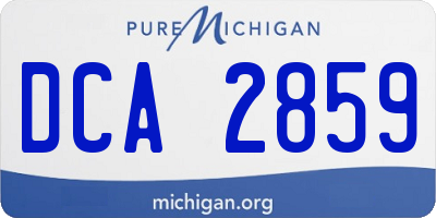 MI license plate DCA2859