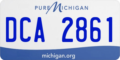 MI license plate DCA2861