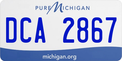 MI license plate DCA2867